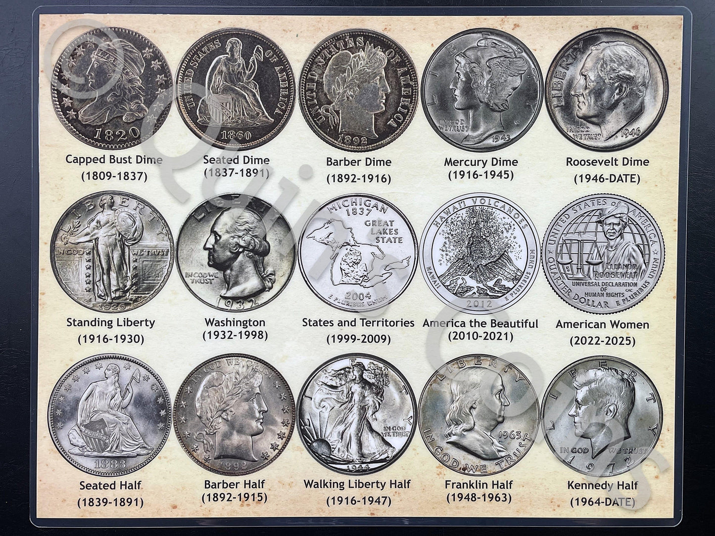 Silver Stacking Coin Mat | 11" X 14"